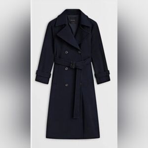 Massimo Dutti Wool Blend Trench Coat in US 2